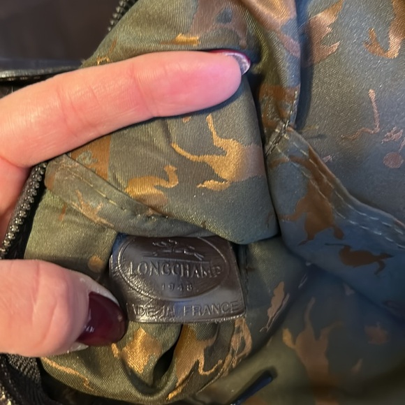 Longchamp Chocolate Brown Pebbled Leather Satchel - Picture 8 of 8